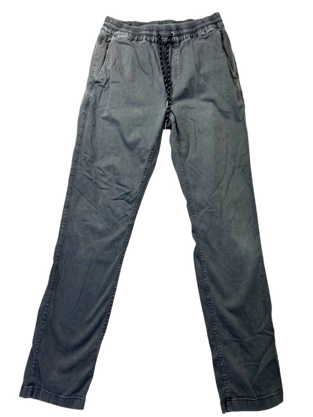 Faherty Women's S Gray Organic Cotton Pants Elastic Drawstring Pockets Lounge